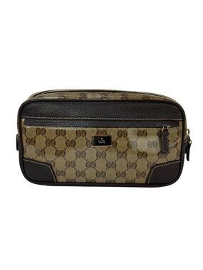 Gucci Crystal Coated GG Canvas Monogram Belt Sling Bag